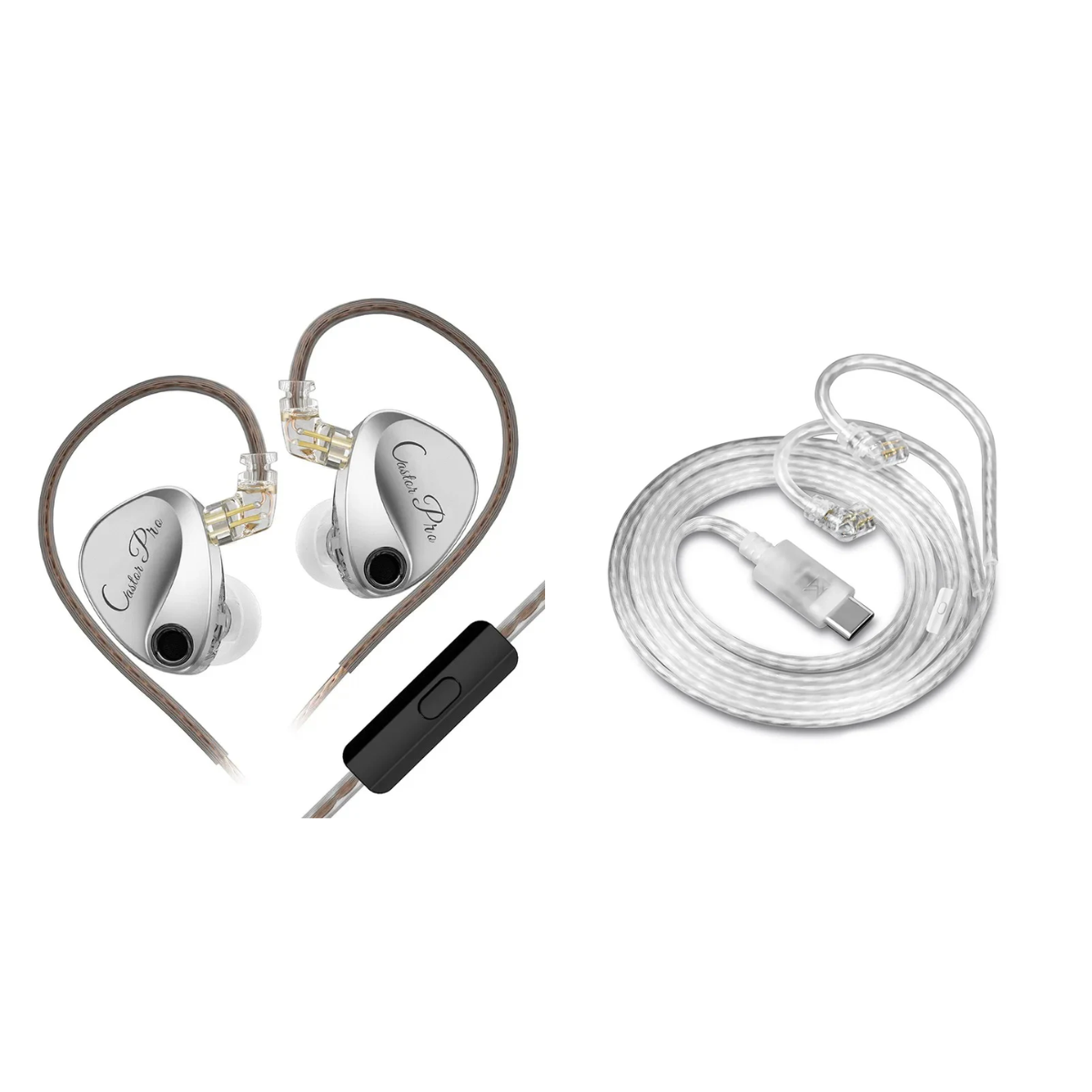 KZ Castor Pro IEM With Mic & KZ Type-C DAC Cable with Mic