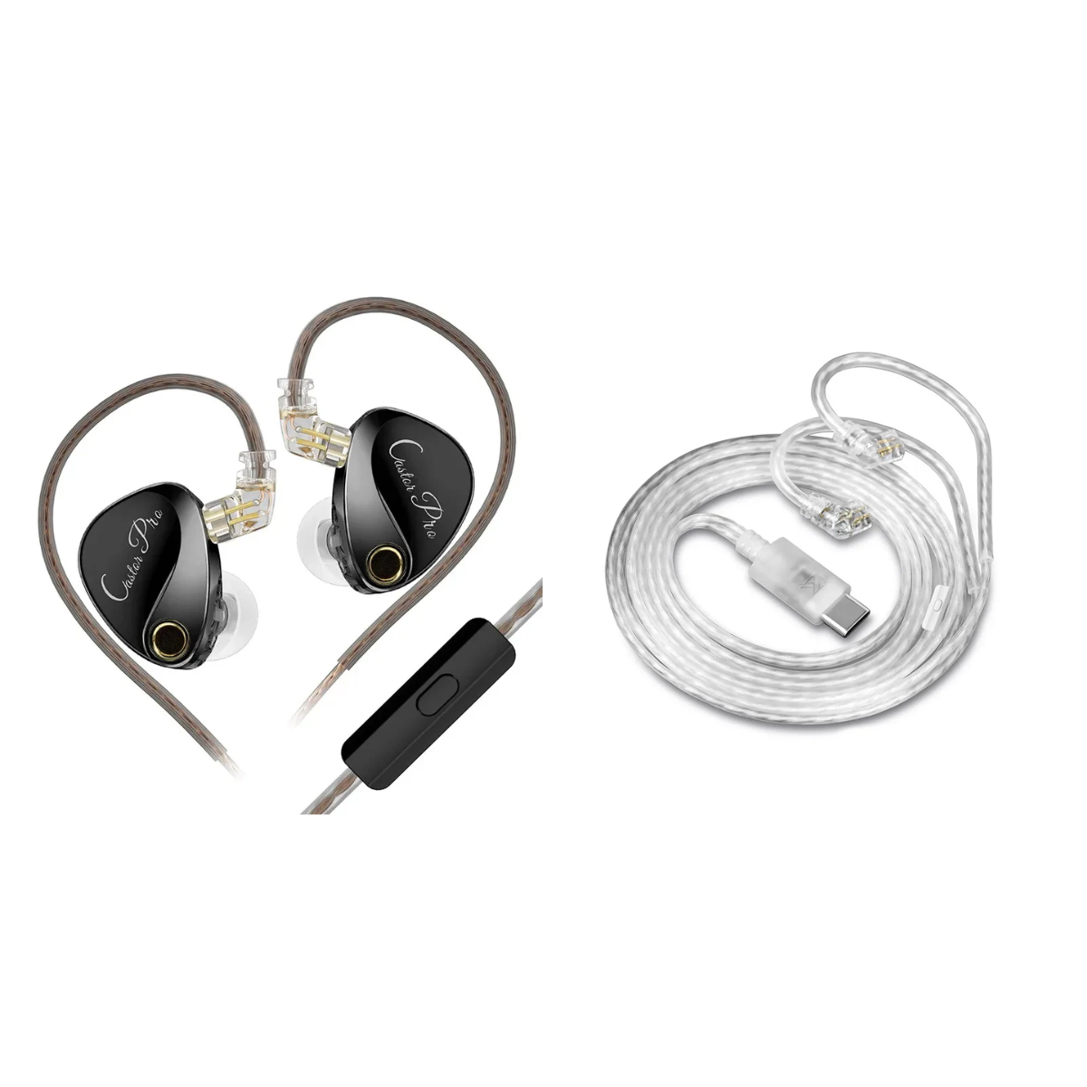 KZ Castor Pro IEM With Mic & KZ Type-C DAC Cable with Mic