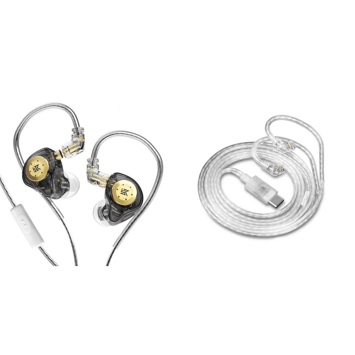 KZ EDX PRO IEM With Mic & KZ Type-C DAC Cable with Mic