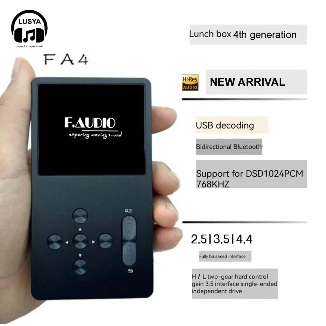 F.AUDIO FA4 Dual ES9038Q2M Hi-Res Balanced Portable Music Player With Bluetooth