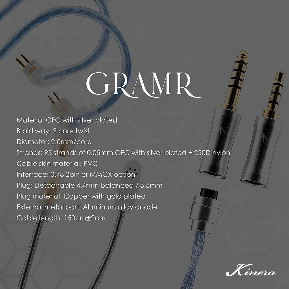 Kinera Gramr Modular Cable With Boom Microphone For IEMs